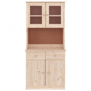 Bon plan Buffet bahut vaisselier - JILI HOT - Buffet ALTA 77x35x165cm - Bois massif de pin - commode Salon/Cuisine Thome8700019
