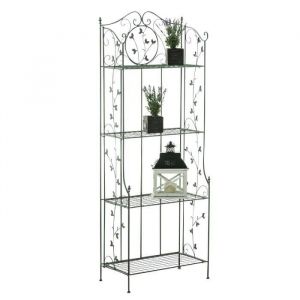 Etagère en fer forgé - CLP - Arona - Vert antique - 60x33x160 cm - Design contemporain