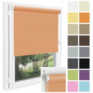 P+R Store Enrouleur Semi Occultant sans Per&ccedil;age MINI - 50 x 150 - Orange - Facile &agrave; Installer