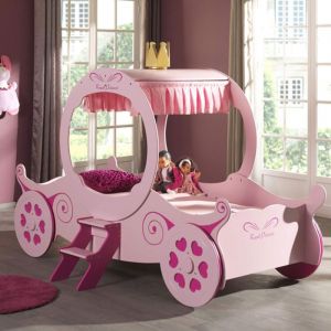 Lit enfant Cal&egrave;che Rose 90x200 - Terre de Nuit
