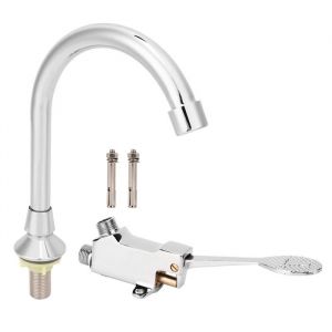 Ensemble de robinet de lavabo de salle de bain Kit de robinet deau dévier à pédale de laboratoire de médecine Accessoire