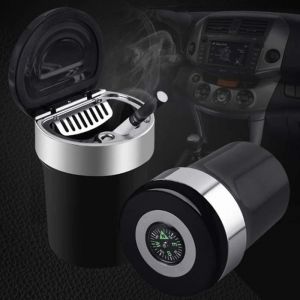 Cendrier de voiture cendrier de boussole de voiture cendrier de voiture avec voiture LED cendrier LED
