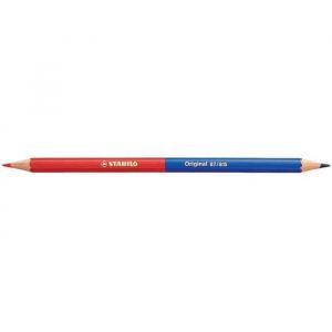 Crayon de couleur - ORIGINAL - 87 - Héxagonal - Mine 25 mm - Rouge et Bleu