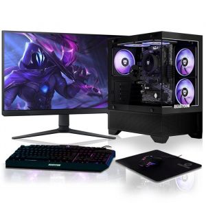 BEASTCOM Q3  Essential Gaming PC Gamer Complet AMD Ryzen 3 4300G 4X&nbsp;4.0GHz 4K RX Vega 6 16Go RAM 256GB SSDWiFi Win11