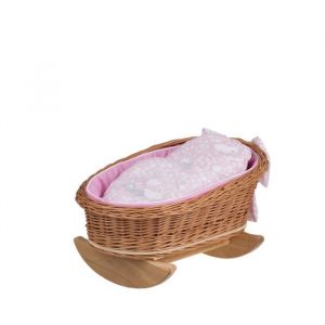 Berceau lit poupee berceau à bascule en bois avec un joli noeud décoratif