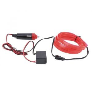 &Eacute;clairage int&eacute;rieur de voiture - Dilwe - Bande lumineuse LED - 3 m&egrave;tres - Rouge - Flexible et r&eacute;sistant &agrave; leau