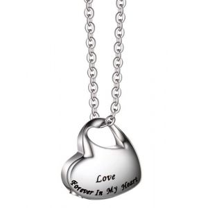 Acier Inoxydable Cœur Ouvert Cadre Photo Femme Collier Pendentif Coeur Urne Collier Souvenir Bijoux