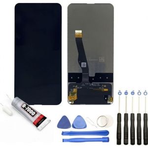 Ecran complet: Vitre tactile + Ecran LCD compatible avec Honor 9X taille 6.59" Noir + Kit outils + Colle B7000 Offerte