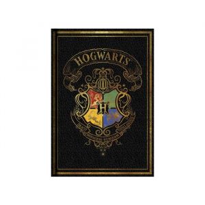 Carnet de Notes - Harry Potter - Blason Poudlard - A5 - Couleur Noir/Rouge Grenat