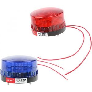 Lot de 2 gyrophares &agrave; LED 220 V lampe davertissement clignotante pour voiture &eacute;clairage durgence