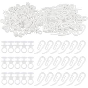 Crochet Rideau RailCrochets De Rideau en Plastique BlancCrochets &Agrave; Rideaux en Plastique100 Pi&egrave;ces Crochets De Rideaux Plastique