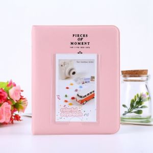 Photo Album de Compatible Fujifilm Instax Mini 7s-8-25-50s-90 pour photo carte de credit ID carte - Rose HB015