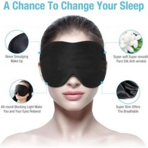 Masque de Sommeil Masque de Nuit Soie 100% Soie Naturelle Occultant Ultra-Douce Masque de Voyage Masque de Yeux SommeilMasque
