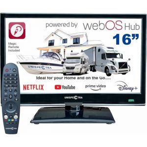 T&eacute;l&eacute;viseur Unispectra 16 Smart TV webOS Full HD 12V 24V pour Camping-Cars et Bateaux