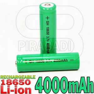 2 PILE ACCU RECHARGEABLE 18650 3.7V 4000mAh LI-ION BATTERIE - QUALITE PRO #17