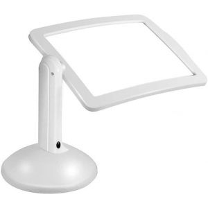 3 fois Loupe Rectangulaire avec Lumineuse LED Loupe Pleine Page Loupe avec Lumière Mains Libres A4 Pleine Page(1 pièce)