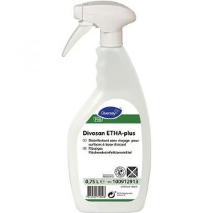D&eacute;tergent d&eacute;sinfectant sans rin&ccedil;age Divosan Etha-plus spray Diversey - 750 ml Afficher