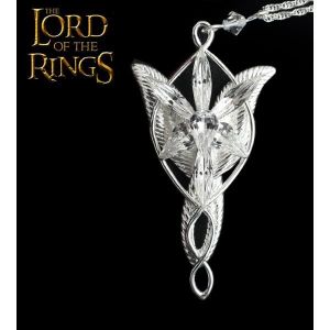 Pendentif Etoile du Soir - Le Seigneur des Anneaux - Arwen - Bronze Argent&eacute; - Crystal - 63 cm