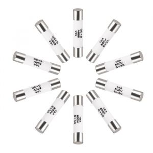 Fusible Céramique SOURCING MAP 10Pcs 16A 500V 6x30mm Cartouche Coup Rapide Rechange pour Amplificateur Lampe économie énergie