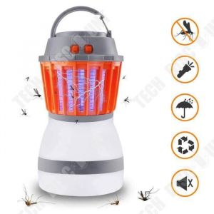 TD® Lampe Anti Moustique- Lanterne Camping Multifonction -Torche LED Randonnée lampe UV Étanche IP67 Rechargeable USB avec Câble