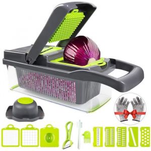 RAPE tur Mandoline Multifonctions Coupe Legume Mandoline Cuisine des Decoupe legumes Rapidement et Uniformeacutement Gants de se472