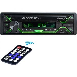 Autoradio Bluetooth Poste Voiture 240W 1 Din Universel Mains Libres FM Radio pour Voiture avec Télécommande Lecteur MP3 avec [75]