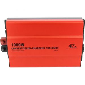 Convertisseur-chargeur - EZA - Pur Sinus 1000 W - Onde sinuso&iuml;dale pure - Chargeur 20 A - MPS automatique - Commande d&eacute;port&eacute;e LED
