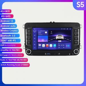 4+64G Autoradio Android 2din pour VW Volkswagen VW POLO GOLF 5 6 Plus PASSAT B6 JETTA TIGUAN TOURAN SHARAN SCIROCCO CADDY Seat