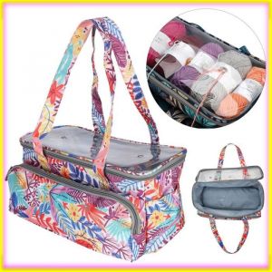 keenso Sac de rangement de laine   Fil de Stockage Impression Laine Couture Bo&icirc;te Bricolage Fil &agrave; Tricoter Sac mercerie tricoter