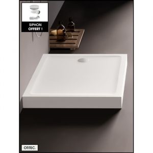 Receveur de douche rectangle - OTITEC - 90x120x115 cm - Blanc - Siphon offert - Acrylique renforc&eacute; - Antid&eacute;rapant