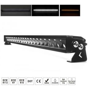 Barre Lumineuse LED 12V 24V 175W 12500lm 42 Pouces 104.5cm Longue Port&eacute;e + Feu de Position Blanc Orange Phare de Travail Voiture 4x4