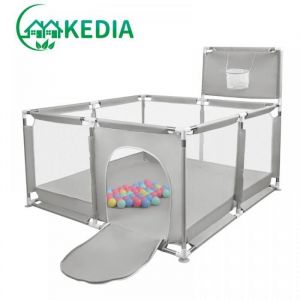 KEDIA.Parc B&eacute;b&eacute;Parc De Jeux B&eacute;b&eacute; 126*126*66cm Avec Panier De Basket-BallCentre DActivit&eacute;s Pour B&eacute;b&eacute;