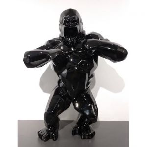 Statue - King Kong - Noir - Sculpture g&eacute;om&eacute;trique moderne - D&eacute;coration int&eacute;rieure - Design contemporain