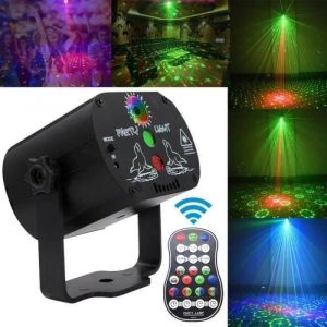 Projecteur laser &agrave; 60 lumi&egrave;res de sc&egrave;ne LED RGB Party de No&euml;l KTV DJ Disco Lights EU Jes23188