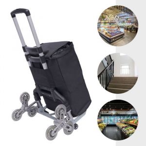 Chariot dEscalier - Chariot de Bagages en Aluminium Pliant - Chariot pour Monter Escalier - avec Sac 6 Roues + 4 Roues
