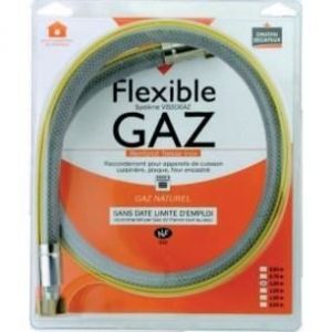 Flexible gaz inox NF à vie gn 1 ml FF 15x21