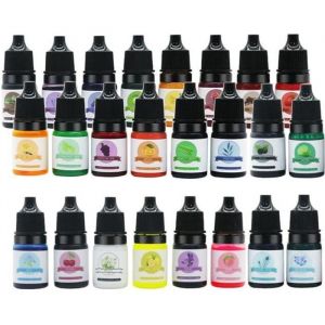 Pigment de r&eacute;sine &eacute;poxy - Colorant de r&eacute;sine &eacute;poxy liquide 24 couleurs - Colorant de r&eacute;sine hautement concentr&eacute; pour lart de