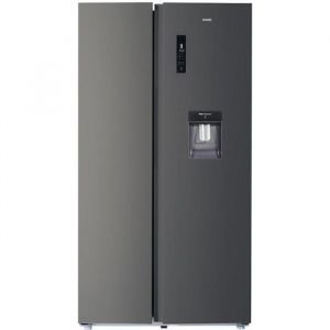 CHiQ FSS559NEI42D réfrigérateur congélateur american 559L froid ventiléno frost noir39db distributeur deau 5.5 litres