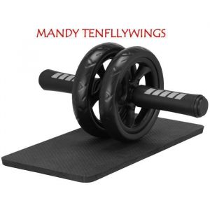 Roue Abdominale MusculationKit Appareil Abdos avec Tapis Épaispour Fitness Materiel SportRoulette Abdominaux à Double Glissement