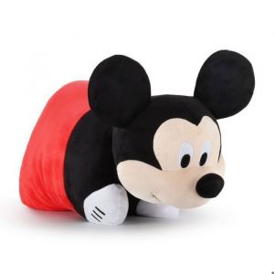 Coussin Peluche 2 en 1 - Jay Franco - Mickey Mouse - Ultra-doux - Fermeture Velcro