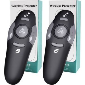 2 unit&eacute;s pointeur laser Clicker de pr&eacute;sentation sans fil pour PowerPoint t&eacute;l&eacute;commande de pr&eacute;sentateur sans fil.