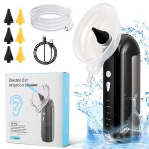 Nettoyage Oreille Rechargeable Etanch IPX7 Avec 4 Modes Rin&ccedil;age Kit de Nettoyage Doreilles Rechargeable avec 6 Embouts