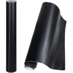 Anpro 2PCS 3D Film Autocollant Adhésif Vinyle En Fibre de Carbone Chaque Rouleau de 1.52m x 0.3m Pour VoitureOrdinateu