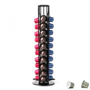 Porte capsule - Dolce Gusto - Rotatif - 40 capsules - Métal - Design contemporain
