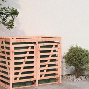RemiseArmoire Cache poubelles E x tension dabri de poubelle sur roulettes bois Douglas massif JILIMAISON2025 38980074