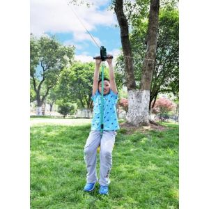 Tyrolienne 30m pour enfant avec balan&ccedil;oire disque