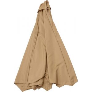 1Toile De Parasol D&eacute;port&eacute; 8 Baleines 3&times;3mToile De Rechange pour Parasol Octogonal B&acirc;che De Remplacement Protection UV(Kaki)