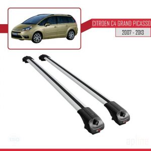 Compatible avec Citroen Grand C4 Picasso 2007-2012 ACE-1 Barres de Toit Railing Porte-Bagages de Voiture Gris Alu 2 Barres