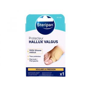Séparateur Orteil - Protecteur Hallux Valgus - Steripan - Soulage la Pression - 100% Silicone Médical - Tissu Protecteur - x1