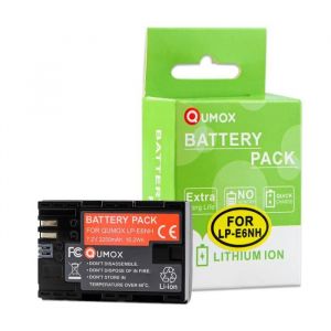Qumox LP-E6NH Batterie pour Canon EOS 5D Mark II/III/IV 5DS 5DS R 6D 6D Mark II 7D 7D Mark II 70D 80D 90D R R5 R5C R6